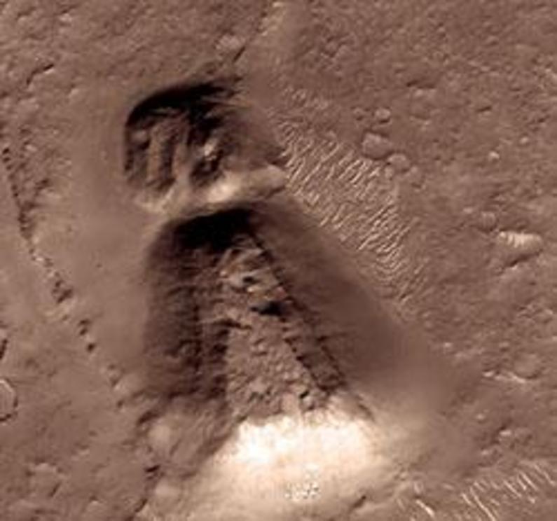 Kofun-like structure recently discovered on planet Mars.