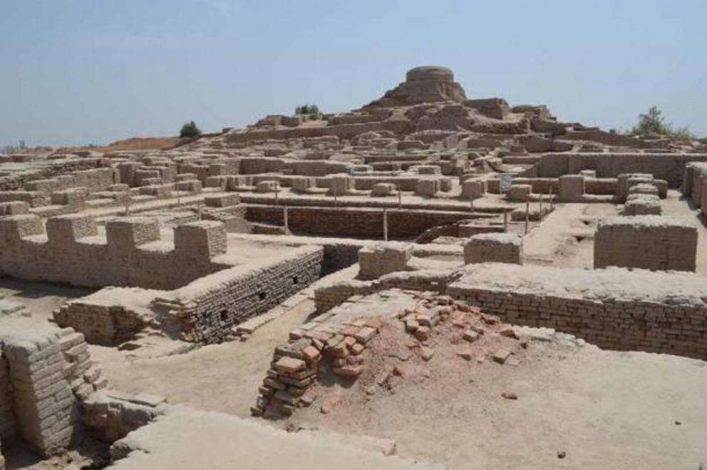 The dusty ruins of Mohenjo Dero, once the largest city of the Indus civilization.