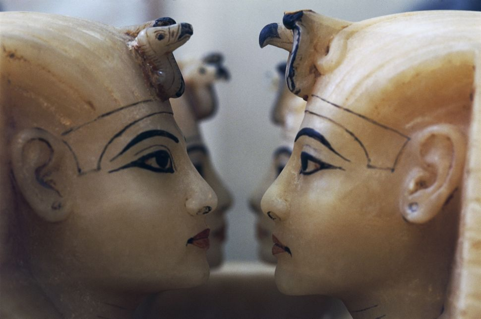 Canopic jars discovered in Tutankhamun's tomb.