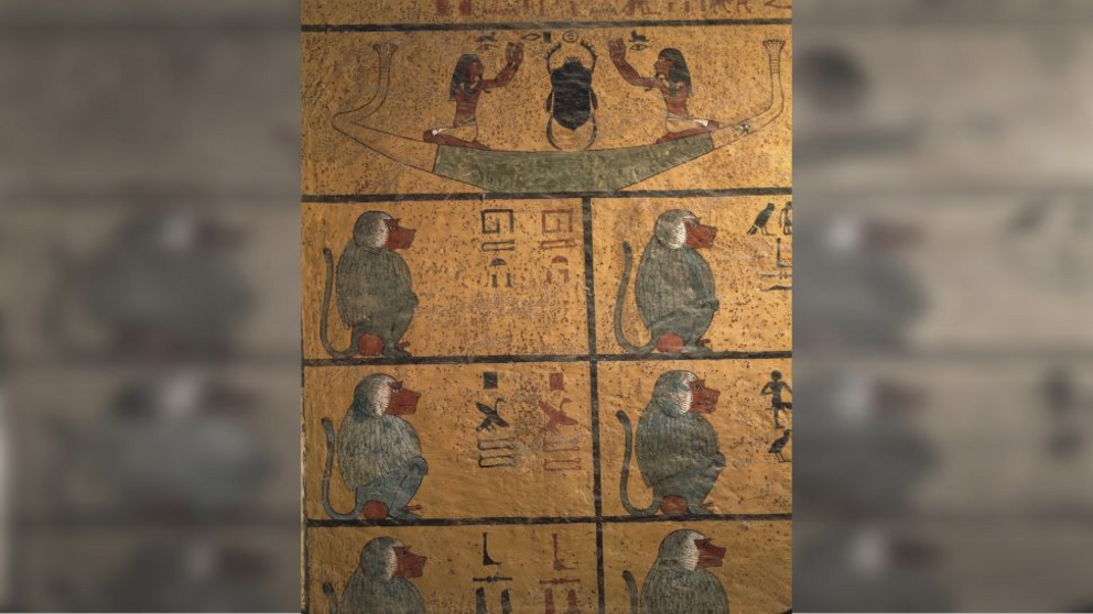 A mural from Tutankhamun's tomb.