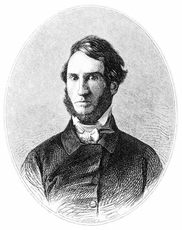 John Lloyd Stephens from the British edition of Incidents of travel in Central America, Chiapas and Yucatan published in 1854