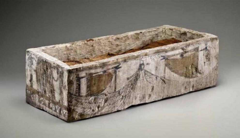 Limestone sarcophagus for a cat mummy, 305 BC - 1st century AD, Egypt.