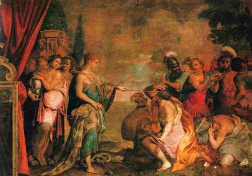 Circe returning Ulysses' (Odysseus) followers to human form by Giovanni Battista Trotti.