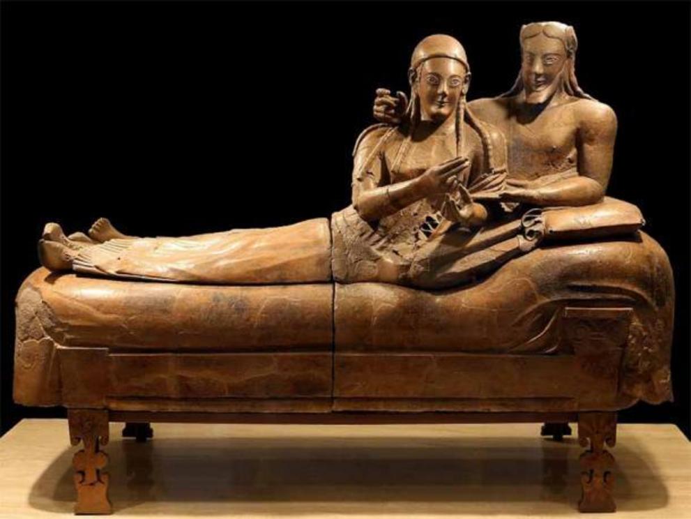 Sarcophagus of the Spouses from Caere, 530 – 510 BC. The Sarcophagus of the Spouses is considered one of the great masterpieces of Etruscan art.