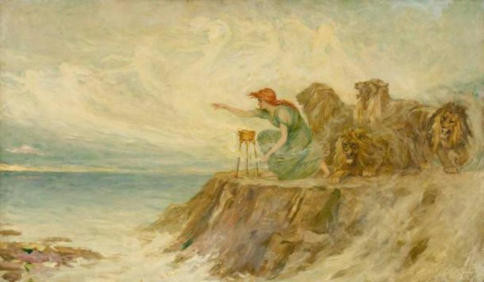 1910 painting of Circe by Federick Stuart Church.