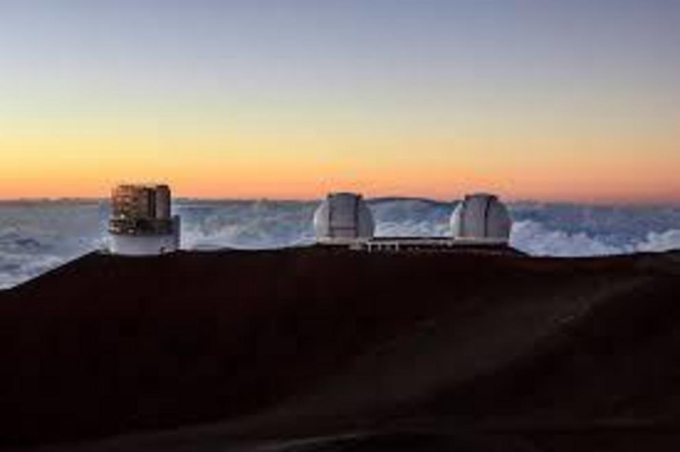 The Subaru, Keck I and Keck II Telescopes at the Mauna Kea Observatories.