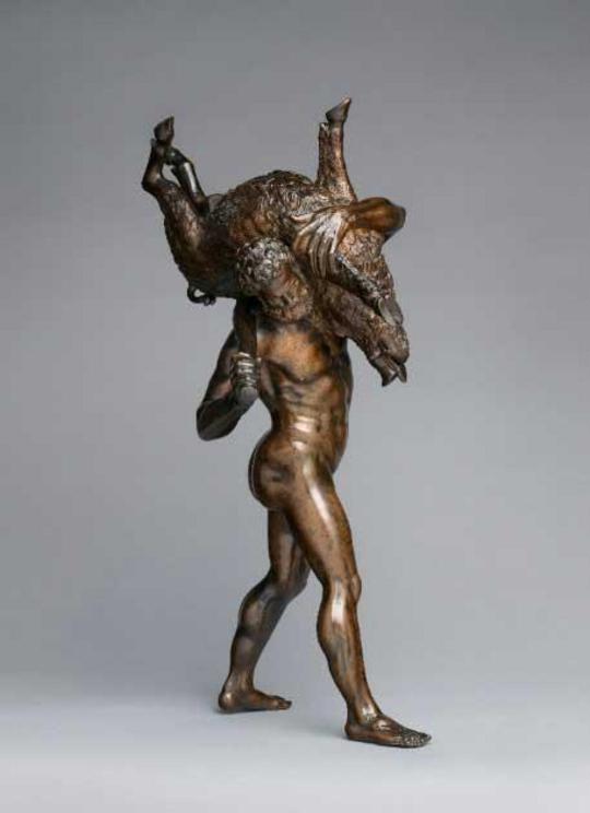 Mid-17th century bronze figure of Hercules and the Erymanthian boar. This fight would lead to the eventual death of Chiron