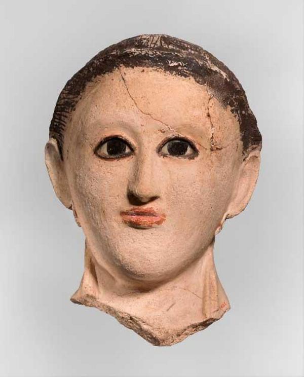 Funerary mask made from plaster, 250–300 AD, Roman Period, Egypt