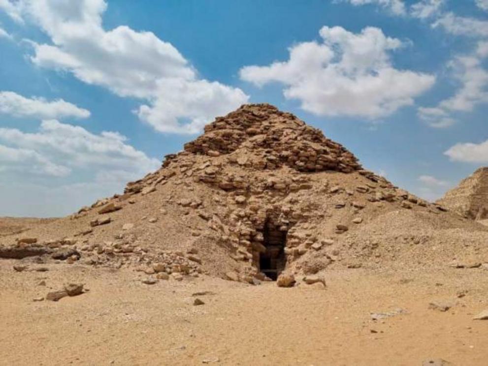 Early pyramids at Saqqara necropolis like Userkaf’s pyramid provide insight into the development of pyramid construction techniques