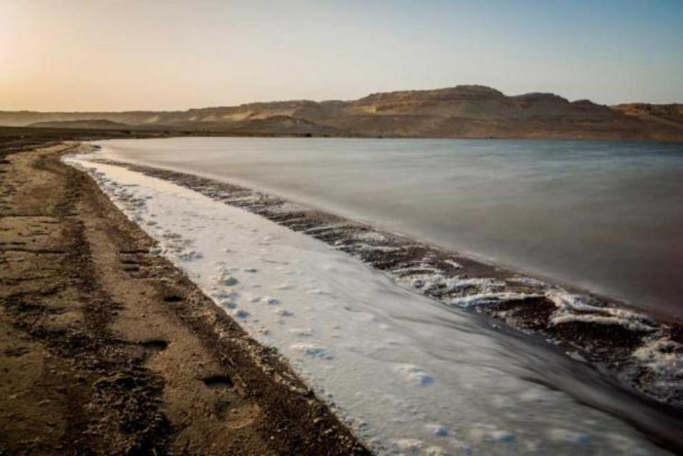 Lake Qaroun is all that remains of the prehistoric lake, and is now a saltwater lake