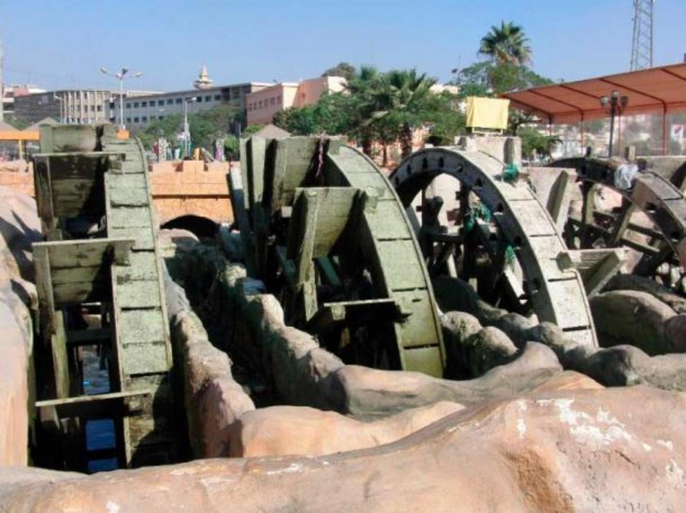 The ancient waterwheels in the city of Faiyum