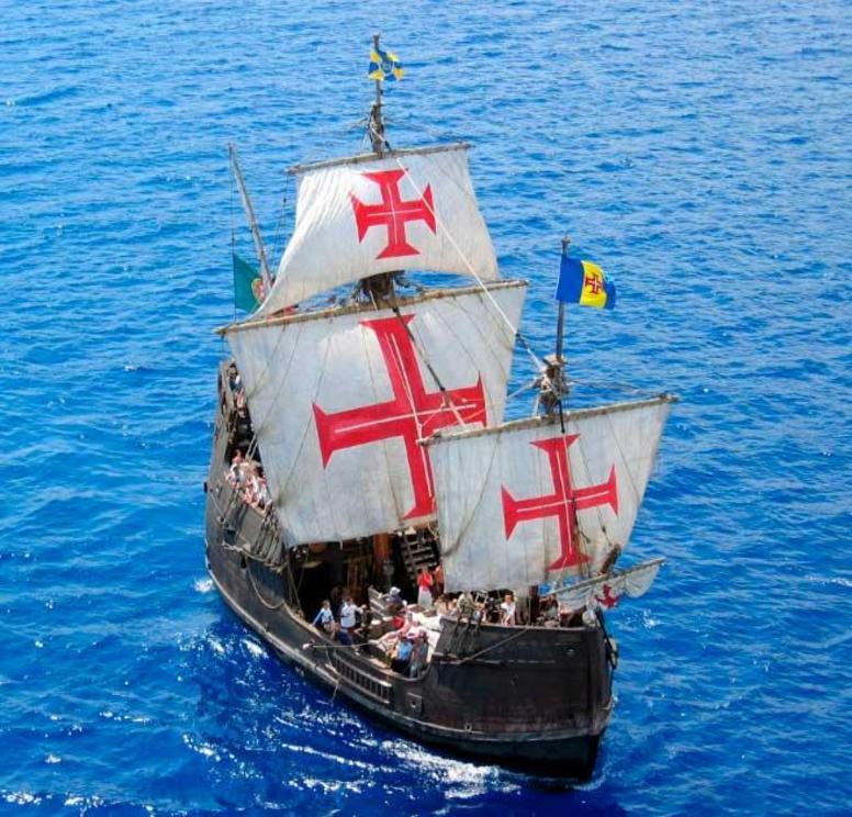 A replica of the lost shipwreck of Columbus’s Santa Maria is a popular tourist attraction in Madeira, Portugal