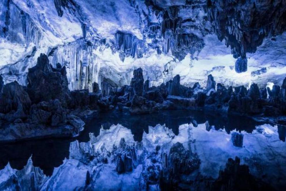 Reed Flute Cave before the most recent lighting was installed.