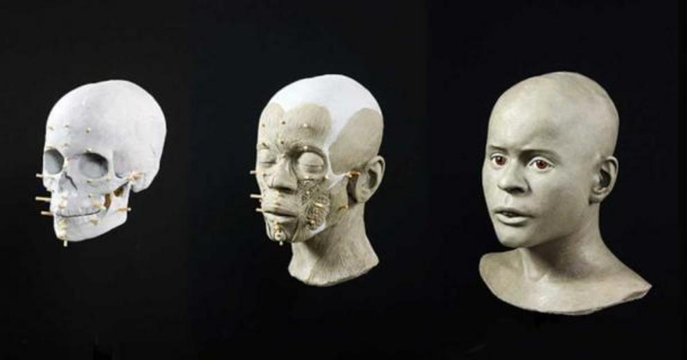 The forensic artist Oscar Nilsson invested many months in creating the reconstruction of Vistegutten based on the boy’s skull.