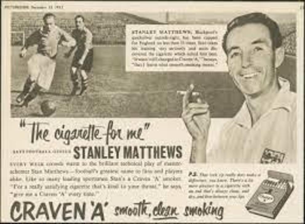 Cigarettes were once regarded as an aid to a healthy lifestyle.