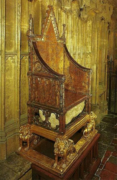 King Edward’s Chair, constructed in 1300 AD, located in the heart of London’s Westminster Abbey, has been used by every English or British monarch since 1626, and will be once again loaded with the Stone of Destiny on May 6th 2023.