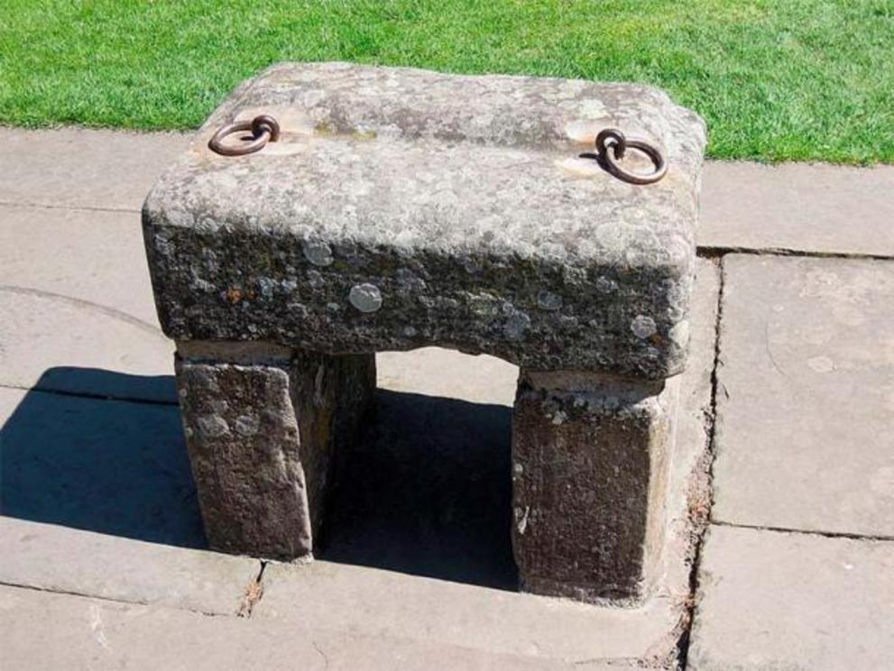 Replica of the Stone of Scone, Scone Palace, Perth, Scotland.