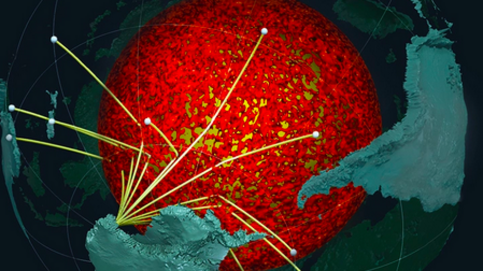 A representation of the underground imaging used in the study. (Edward Garnero and Mingming Li/Arizona State University)