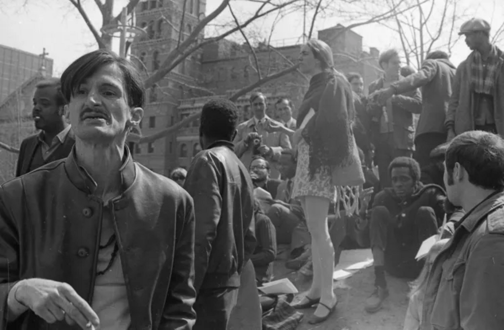 Group of demonstrators participating in the first annual Earth Day event, NYC, 1970.