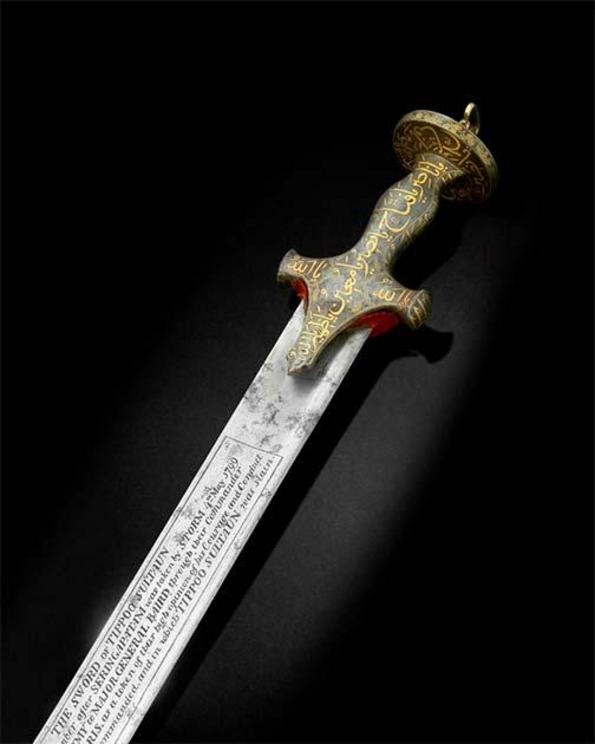 The Bedchamber Sword of Tipu Sultan (reg. 1782-1799), a fine gold-koftgari-hilted steel sword (sukhela) India, 18th Century