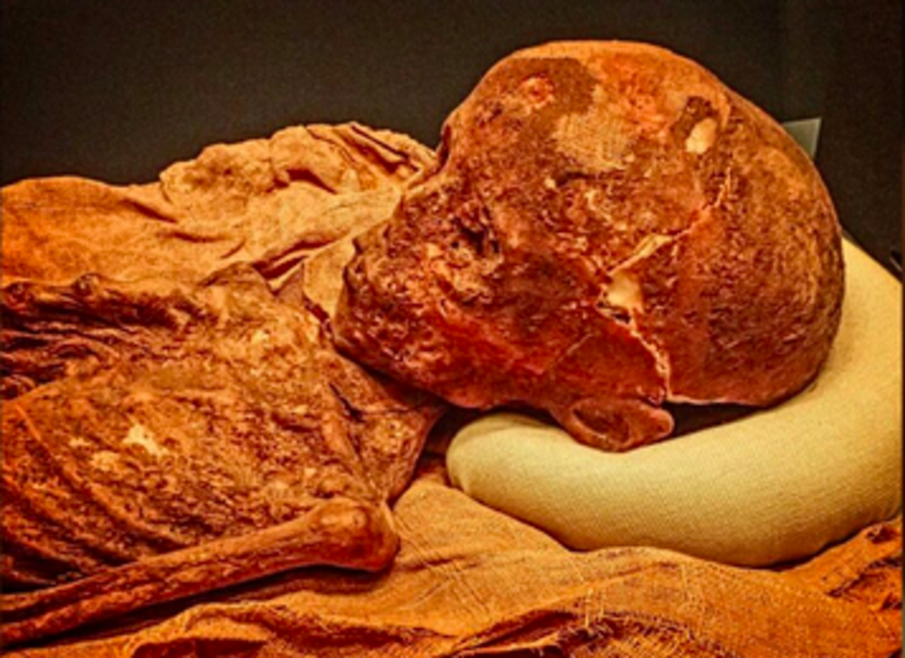 The mummy of a Romano-Egyptian child from the Egyptian Ptolemaic period (304 B.C. to 30 B.C.) that is now housed at the Smithsonian National Museum of Natural History in Washington D.C. 