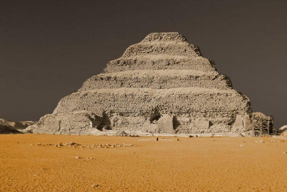 A view of the Step Pyramid of Djoser at the royal necropolis of Saqqara, Egypt. Shutterstock.