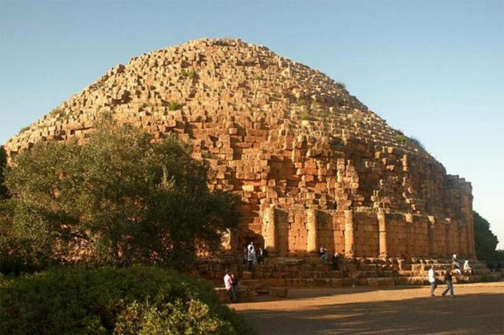 The tomb of Juba II and Cleopatra Selene II in Tipaza, Algeria.