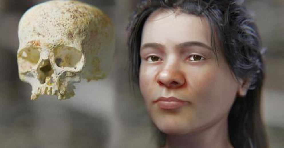 Researchers used scans of a Bronze Age woman's skull to create a facial approximation of what she may have looked like 3,800 years ago. (Image credit: Cícero Moraes)