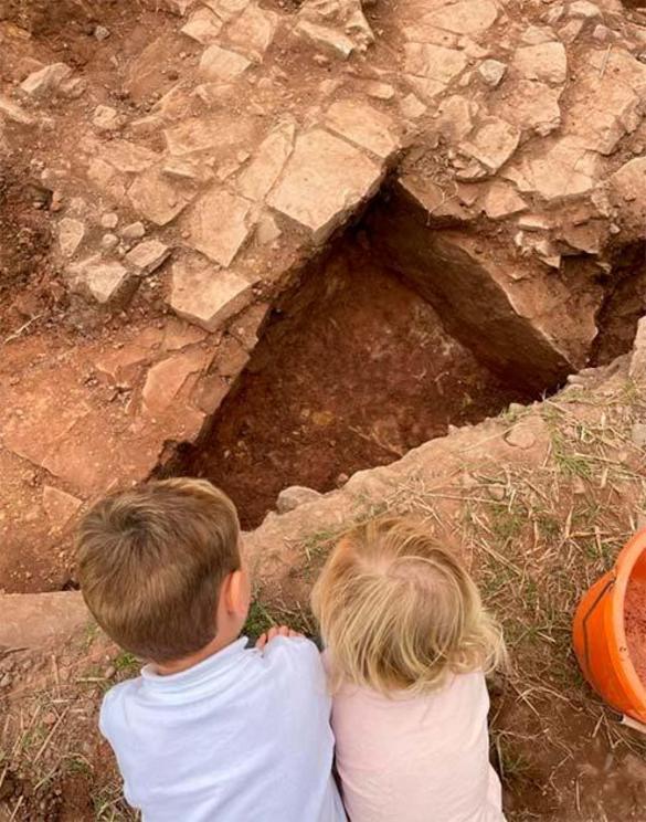 Students have also taken part in the dig. After some days more evidence of a medieval palace structure is being revealed.