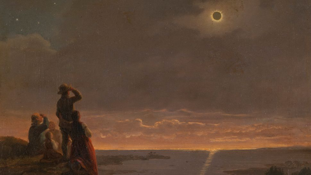 Solar Eclipse, 1851. Painting by Bengt Nordenberg.