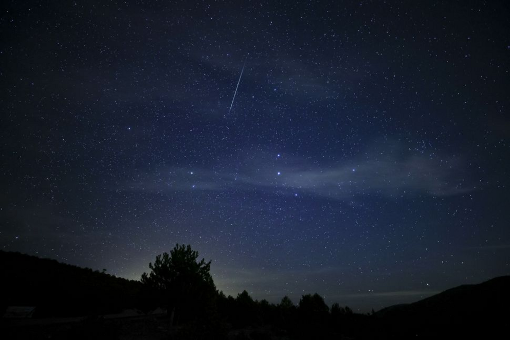 Quadrantid meteor streaks across the sky over Beypazari district of Ankara, Turkey on Jan. 5, 2022.