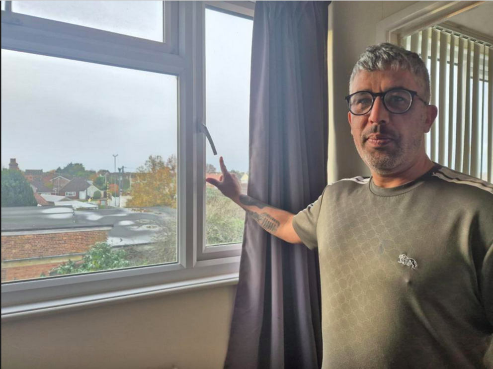 John Nicholls, 45, was in bed watching TV with his wife, Maureen, 50, at 9 pm on November 17 when he looked out the window and noticed an object in the sky. John Nicholls / SWNS