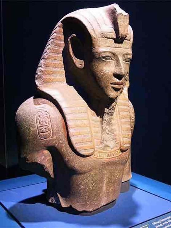 Statue of Merneptah, whose victories are recorded on the stele