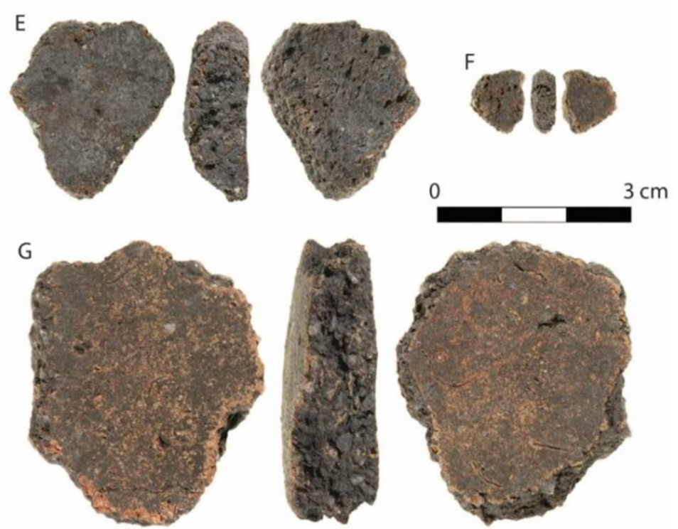 Some of the pottery pieces excavated at Jiigurru. (Ulm et al., Quaternary Science Reviews, 2024)