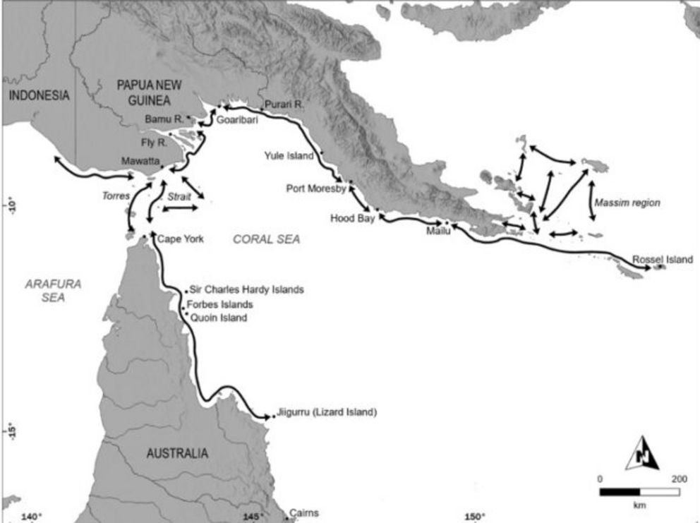 Cultural connections across the Coral Sea. (Ulm et al., Quaternary Science Reviews, 2024)