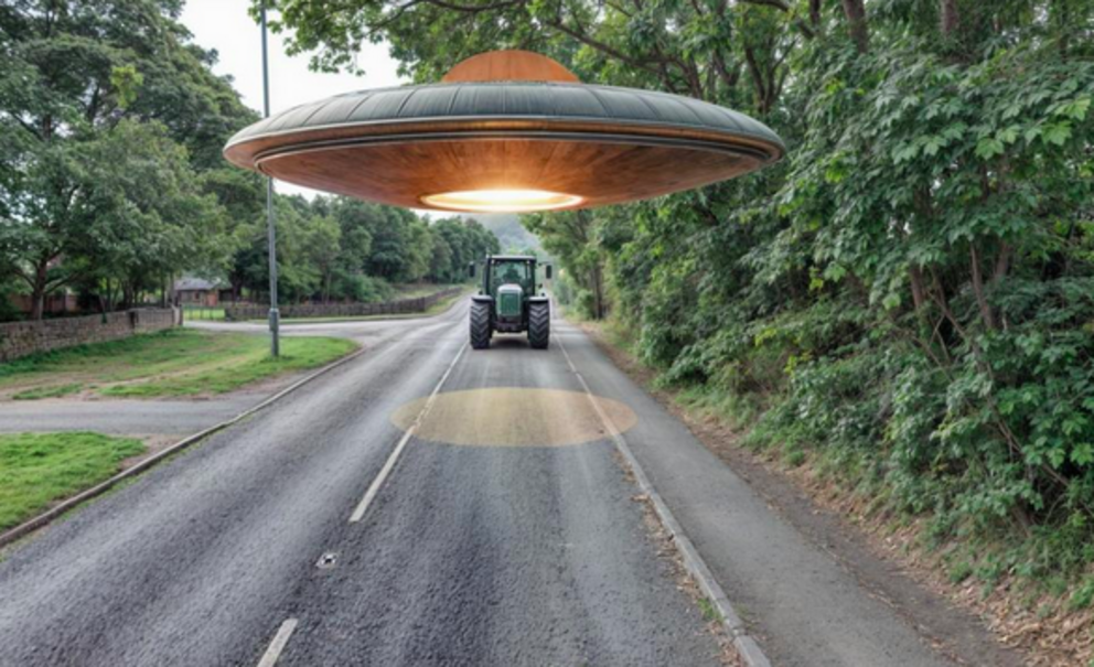 Haunted Wirral: Flying saucers over Telegraph Road. Picture courtesy of Tom Slemen