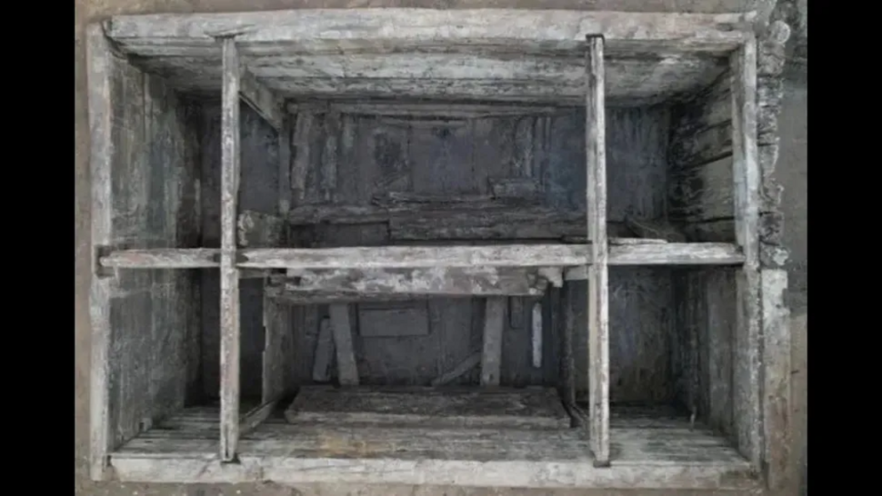 The tomb contained two wooden coffins — probably those of a husband and wife buried at different times, who could 