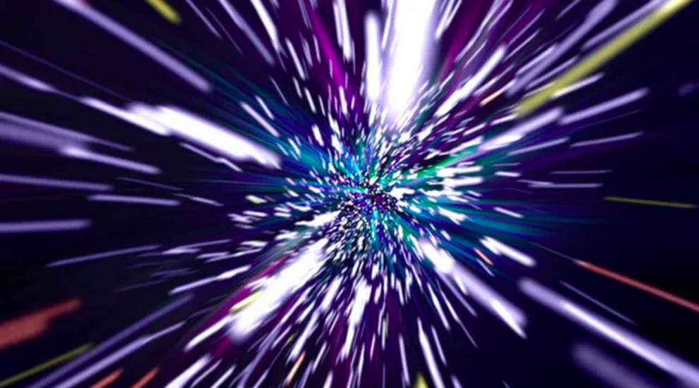 Artist's conception of what moving at the speed of light might look like. (Image credit: Shutterstock)