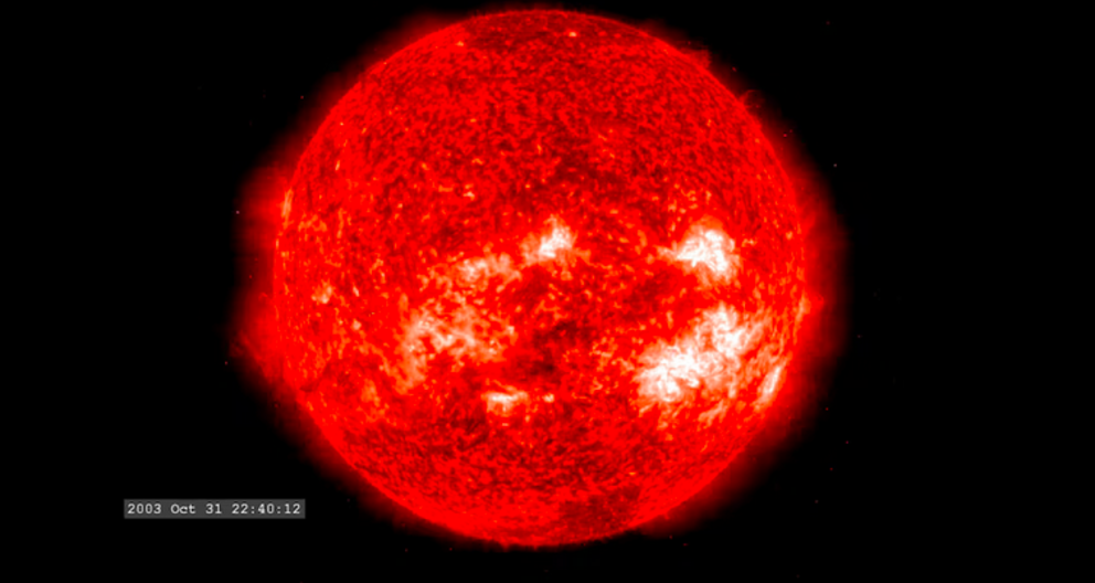 A coronal mass ejection erupting from the Sun, which caused the great Halloween Solar Storms of 2003. Photo: Nasa