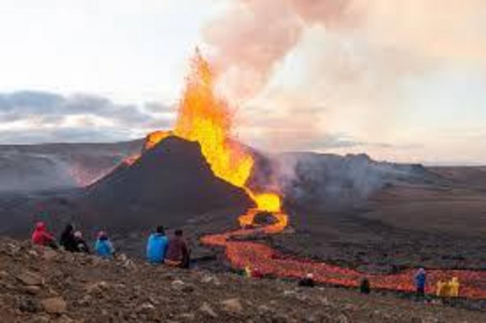 Iceland is on a plate boundary, which makes for frequent volcanic activity.