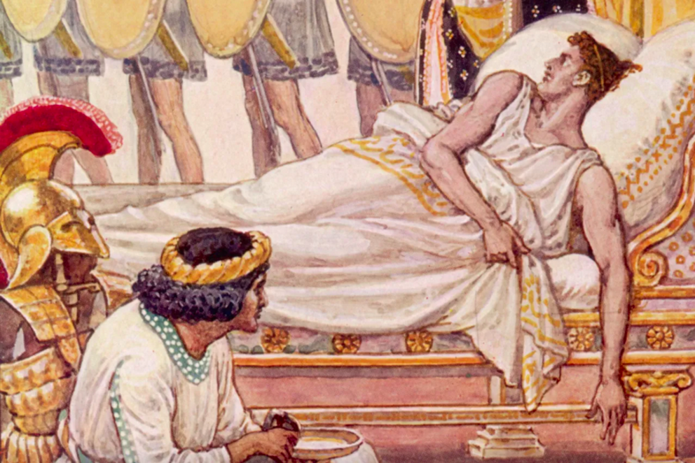 A painting of Alexander the Great on his deathbed. (Image credit: Chronicle via Alamy)